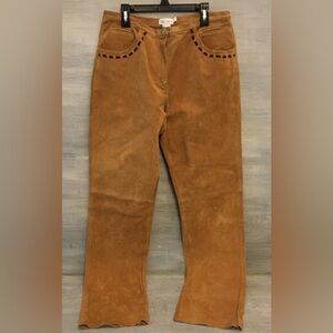 100% Genuine Suede Leather Pants Cali Cali Size 8 Good Condition
